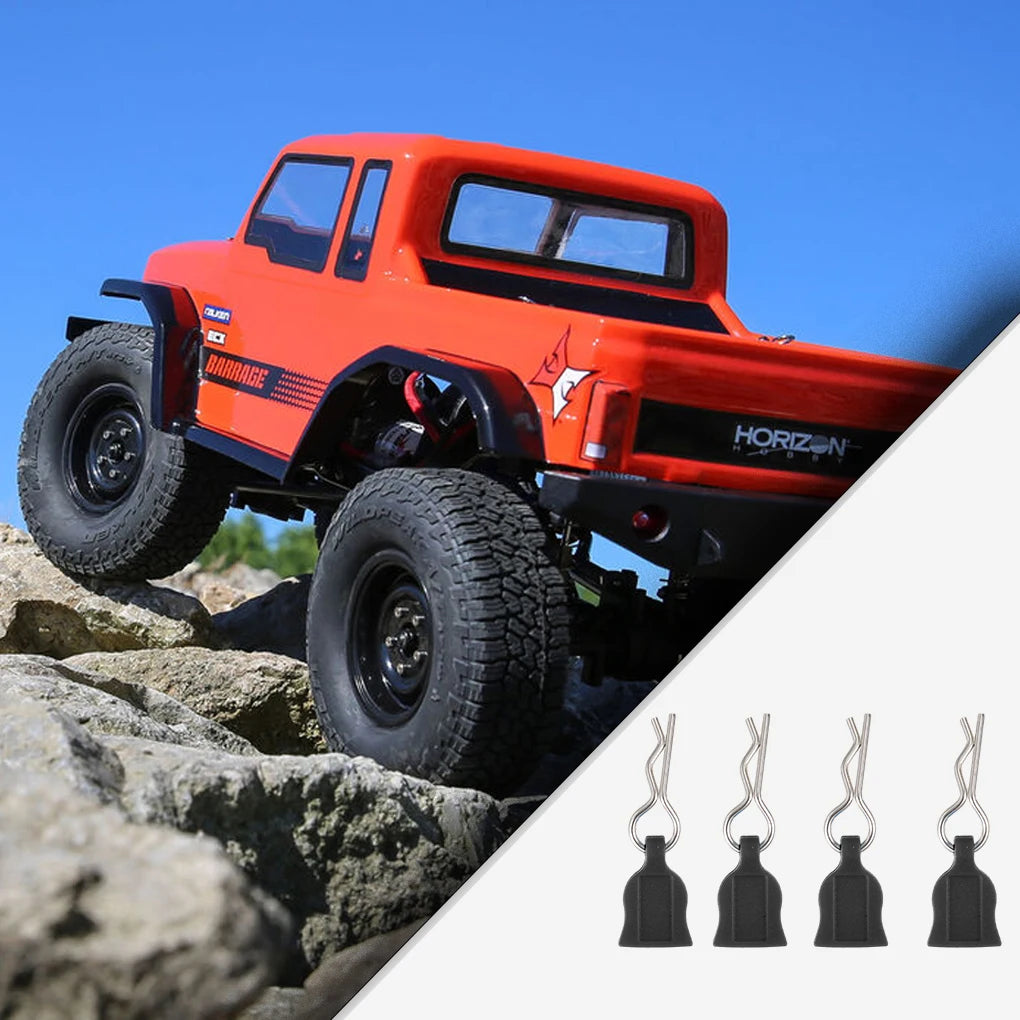 4/12pcs Metal R-type Car Shell Body Fixed Clips Pin with Tab for Axial SCX10 TRX-4 MJ lifestyle view