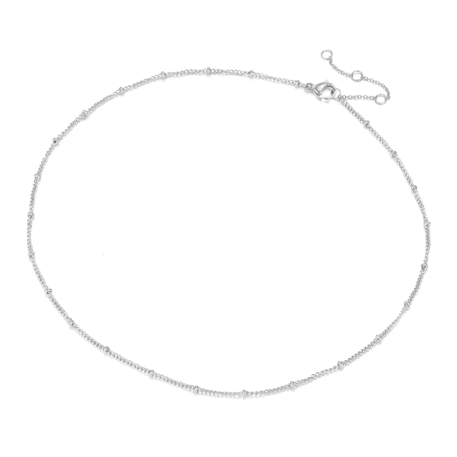 Dainty Gold Layered Bead Chain Necklace | Stainless Steel Star Pendant Jewelry alternate view
