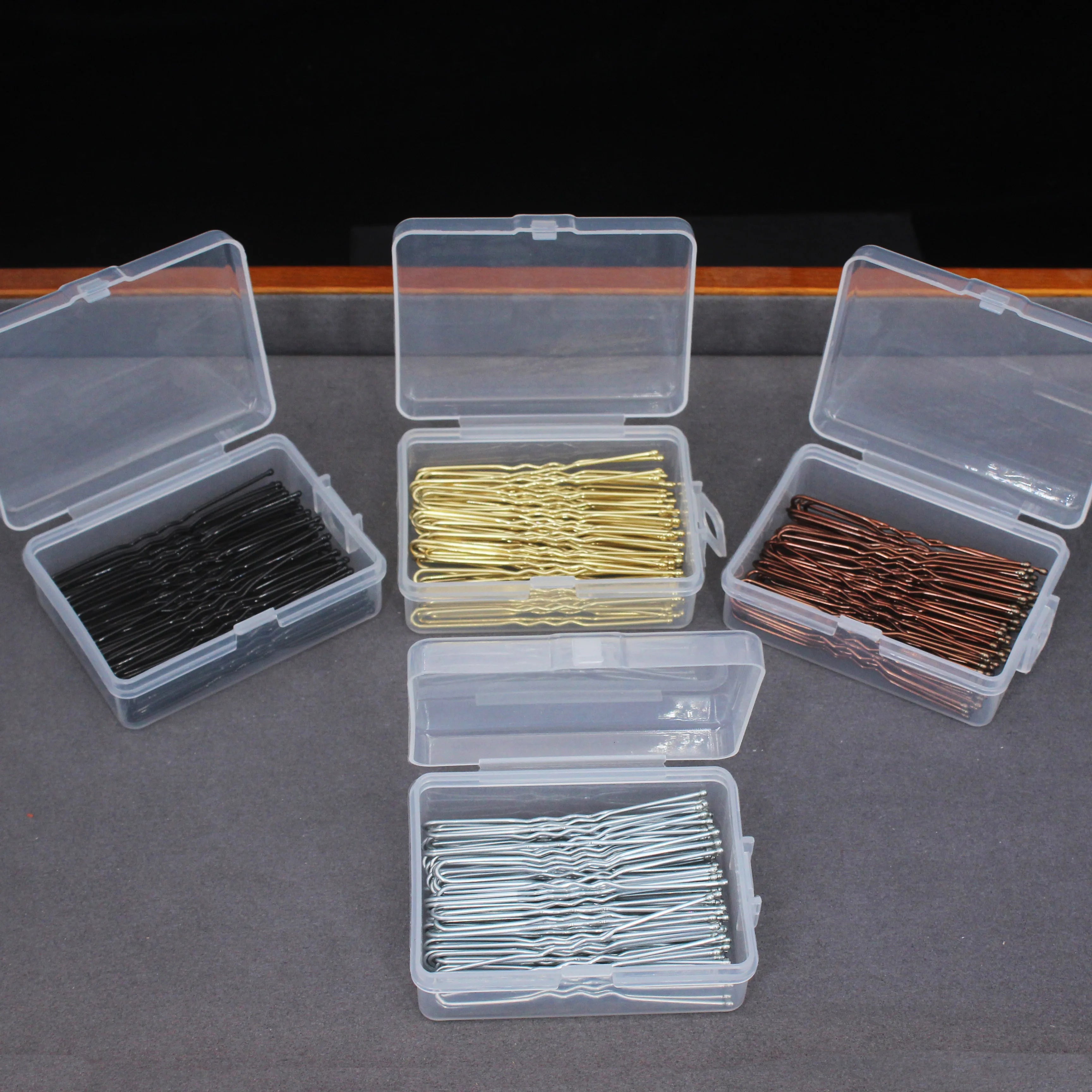 50pcs/Box Metal U Shaped Hair Clips Wedding Bridal Bobby Pins Alloy Waved Hairpins For Woman Headwea