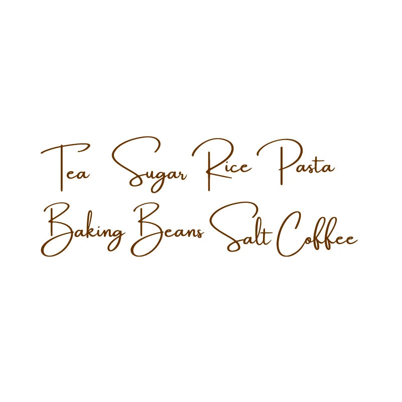 Kitchen Canister Labels Sticker Set | Waterproof Vinyl Decals for Tea Coffee Sugar alternate view