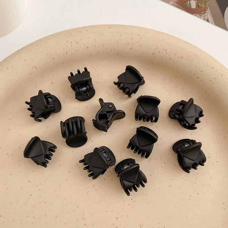 10/60pcs Mini Hair Claw Clips for Women Girls Korean Small Black Transparent Plastic Clips Hairpin Kids Hair Styling Accessories