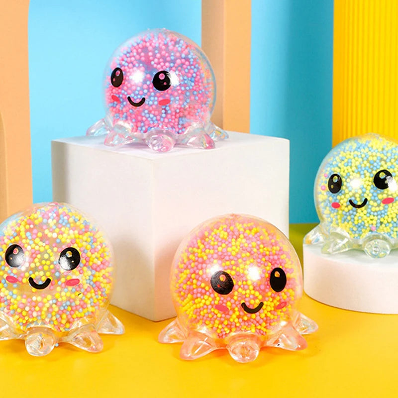 1-5PC Glowing Light Squid Vent Ball Squeeze Decompressions Toy Bubble Octopus Ball St alternate view