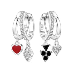 PANPOKI 925 Sterling Silver Cupid Arrow Love Earring Original Jewelry Drop Earrings Women Jewelry Pa