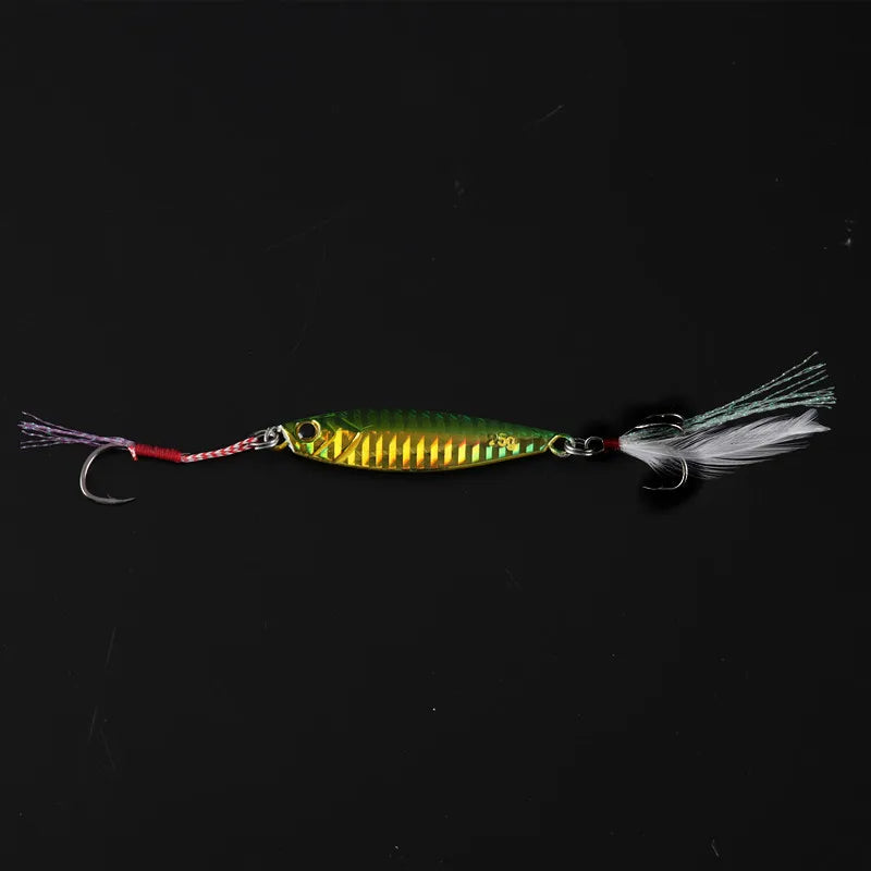 Shore Cast Fishing Lure Slow Shaking Jigbait 7g/10g/15g/20g/25g/30g/40g/60g Jig Artifi close-up view