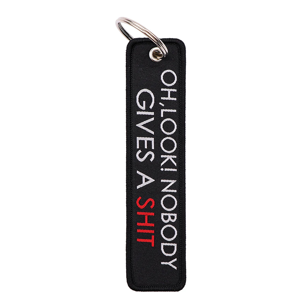 Embroidered Quote Key Fob | Personalized Gift Keyring alternate view