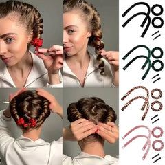 6Pcs Heatless Curling Rod Set No Heat Hair Curler Overnight Wave Maker Scrunchies Hair C detail view