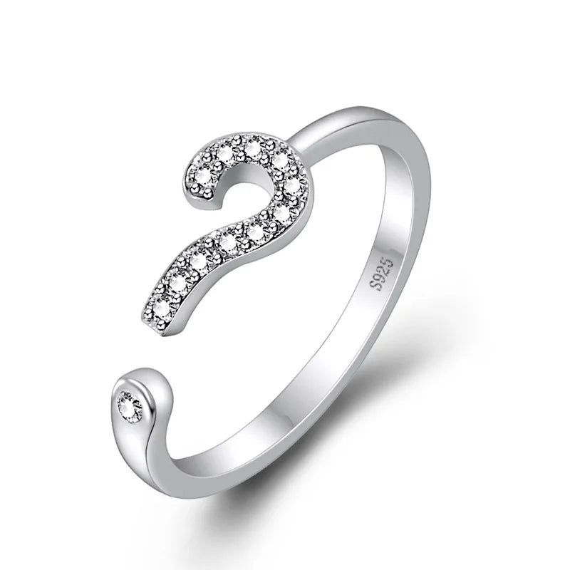 925 Sterling Silver Zircon Adjustable Ring | Women's Cocktail Jewelry additional angle