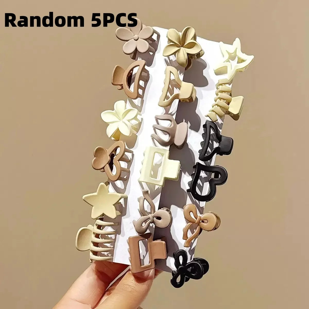 10/20/30Pcs Small Flower Hair Claw Clips for Women Girls Matte Rectange Jaw Clips Semicircle Barrettes for Thin Hair