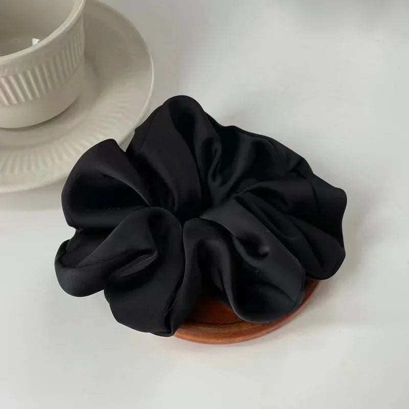 1pcs Women Silk Satin Scrunchies Korean Ladies Girls Elastics Hair Band Ponytail Hold alternate view