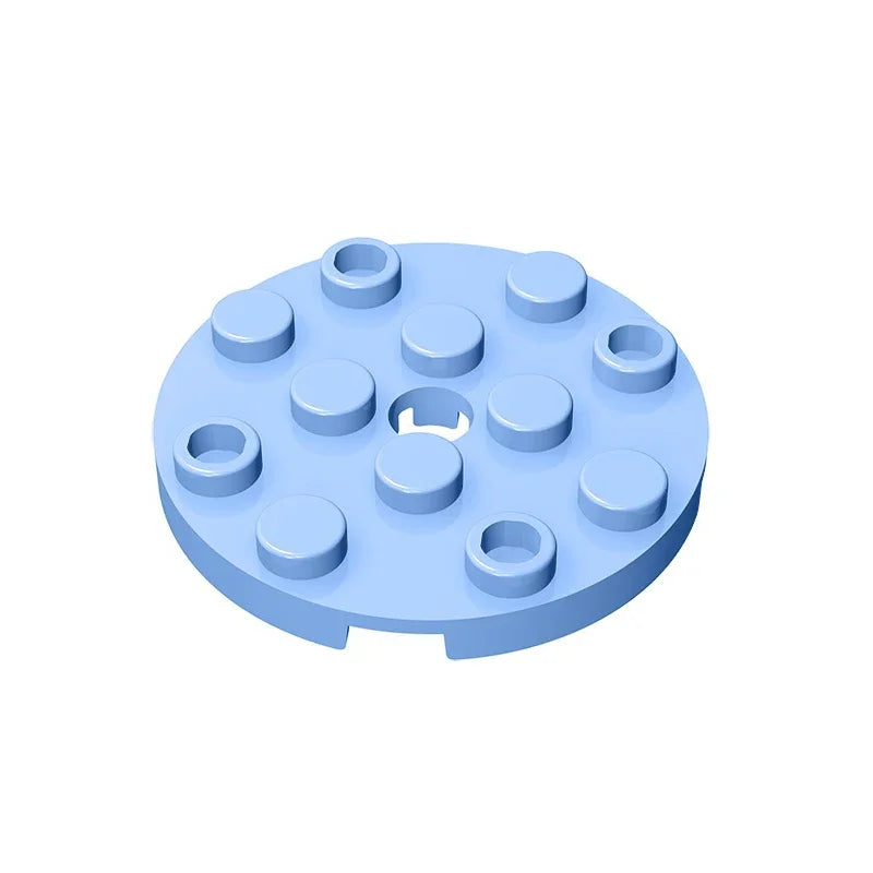Gobricks GDS-841 Round Plate 4x4 with Hole | Compatible Building Block for DIY Creations