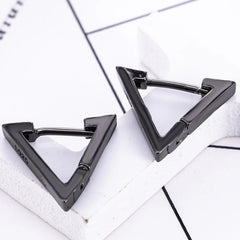 Vintage Punk Stainless Steel Stud Earrings for Men Women | 1 Pair Black Earrings Set alternate view
