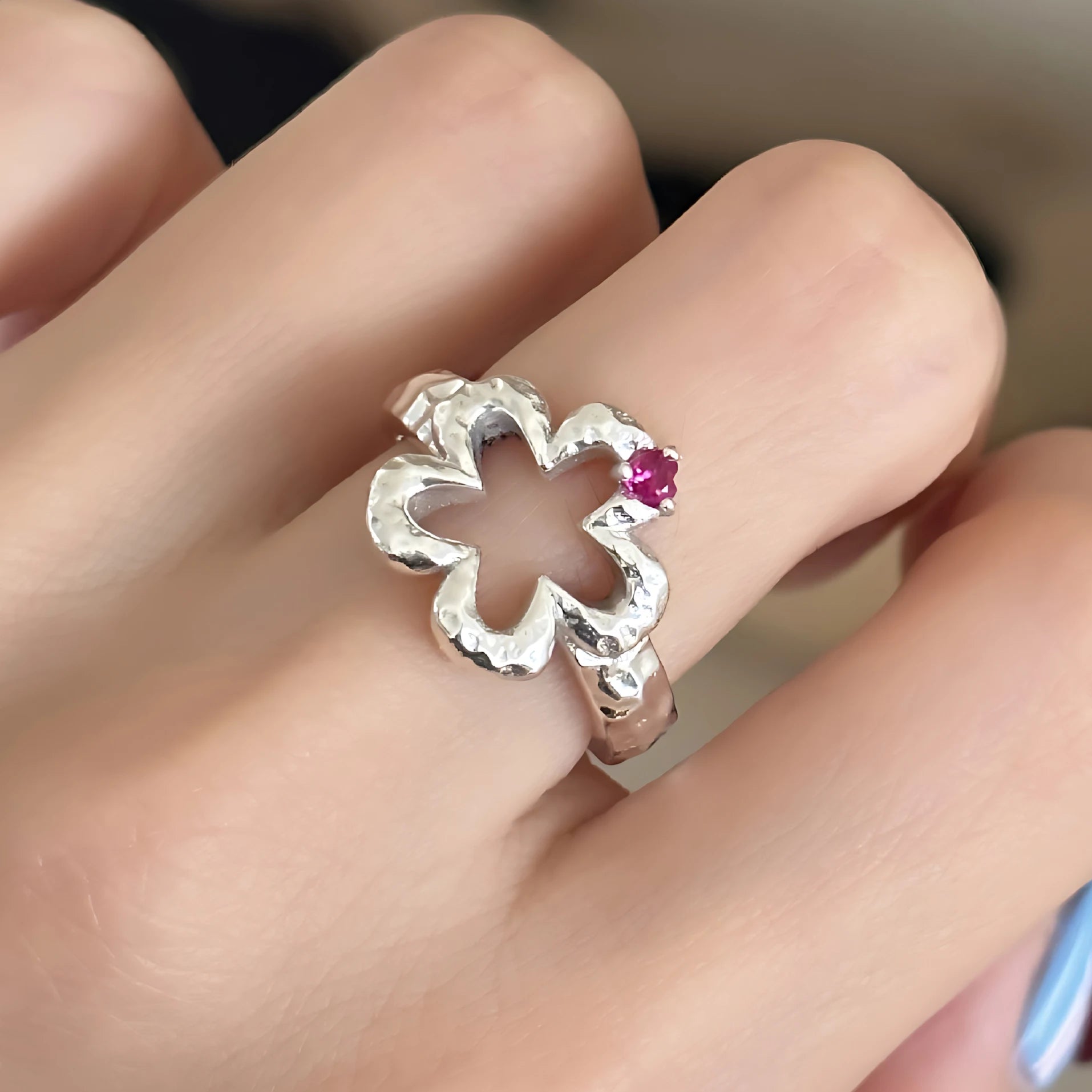 Sam Panda 925 Sterling Silver Rings For Women Men Fine Jewelry Finger Adjustable Open Wi detail view