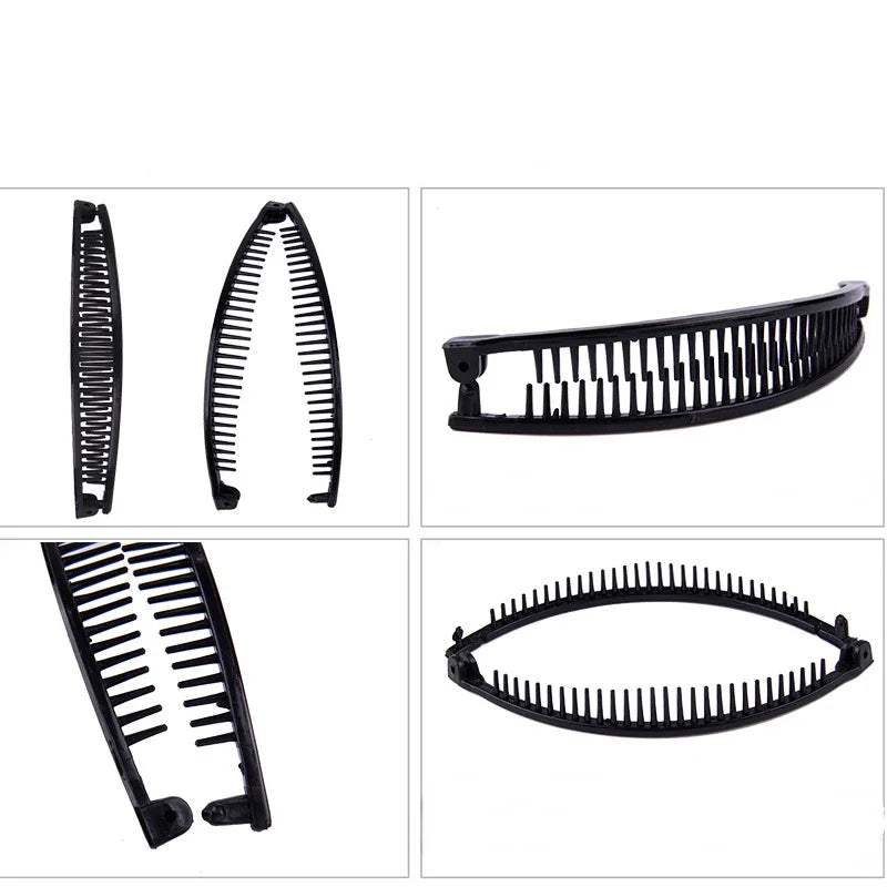 Solid Color Ponytail Hoder Hair Clamp Banana Hair Clips Women Hair Claw Barrettes Hairpins Fashion Styling  Accessories for Girl
