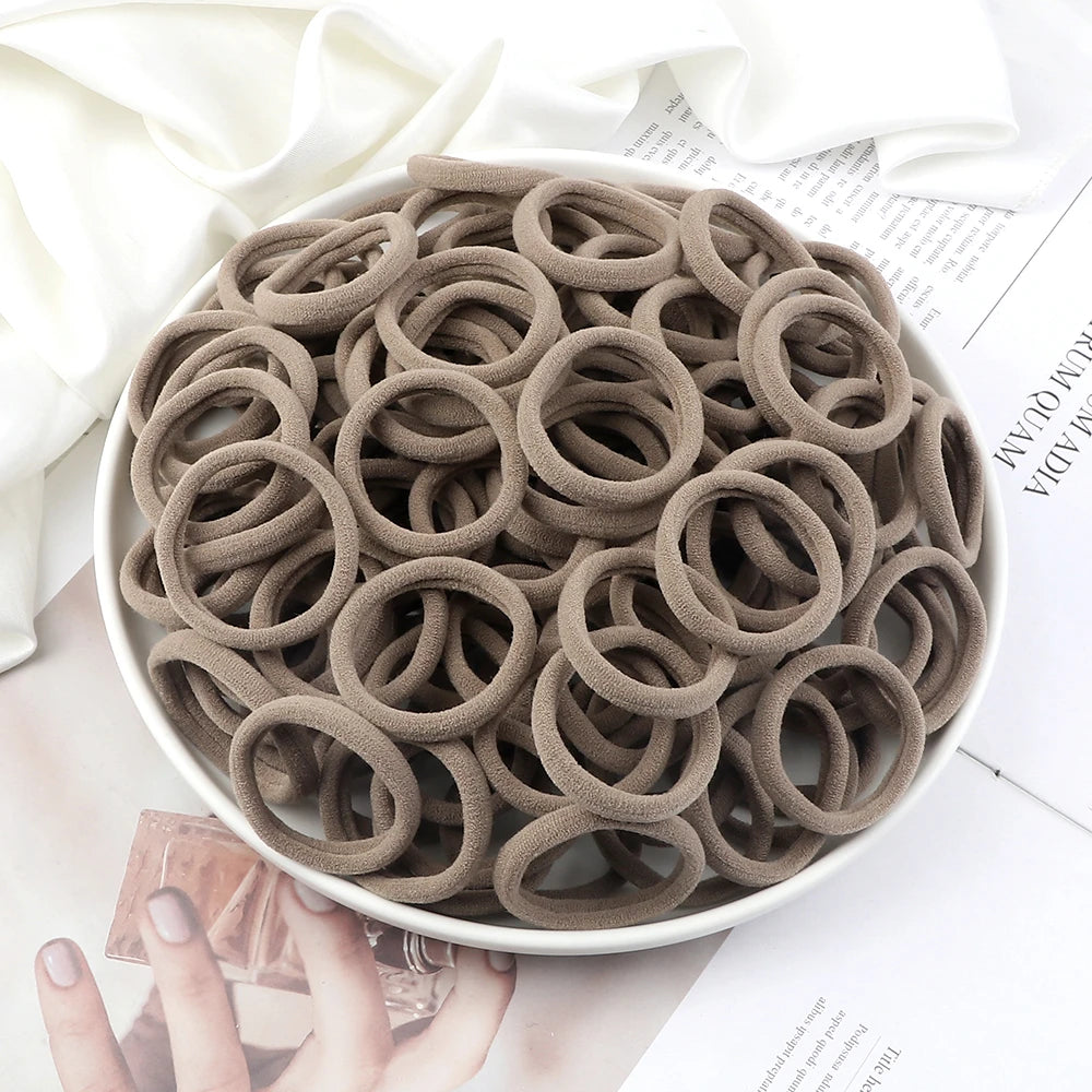 51 Colors Basic Elastic Hair Band for Girls 20/30/50PCS 4cm Simple Solid Color Headband Women Hair Accessories Scrunchies Holder