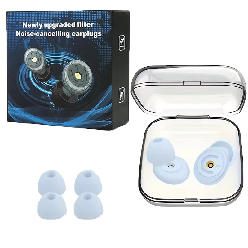 Silicone Ear Plugs for Noise Reduction | Reusable Sleeping Earplugs close-up view