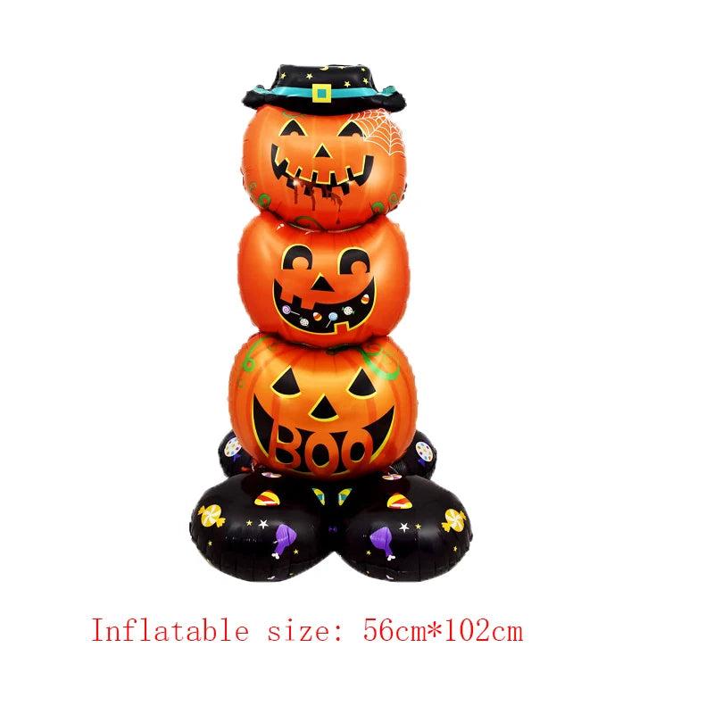 Stand Pedestal Halloween Party Balloons Ghost Skull Pumpkin Tree Wizard Shape Ballo additional angle