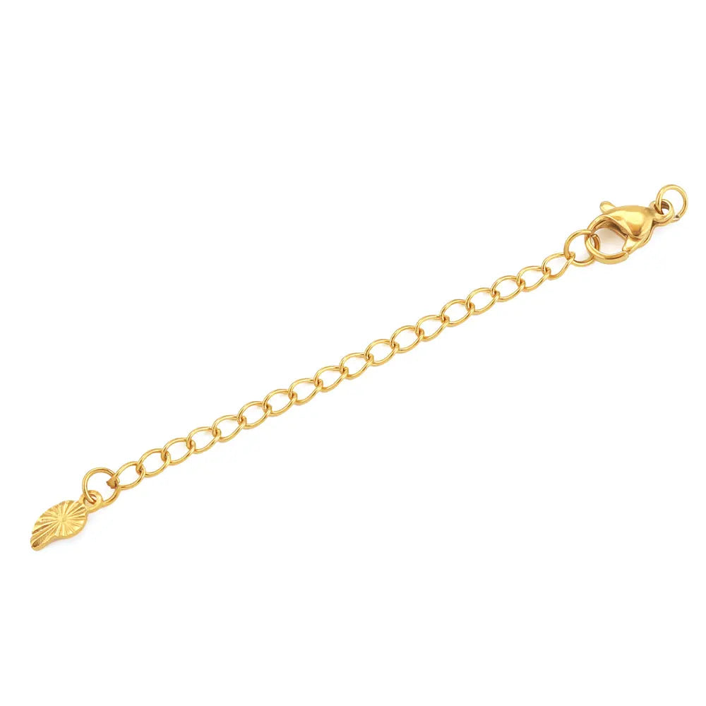10pcs Stainless Steel Extension Extended Tail Chains With Lobster Clasps For Bracelet Ne detail view