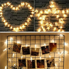 LED Photo Clip Fairy String lights Card Holder Garland lamp for Christmas Wedding Par alternate view