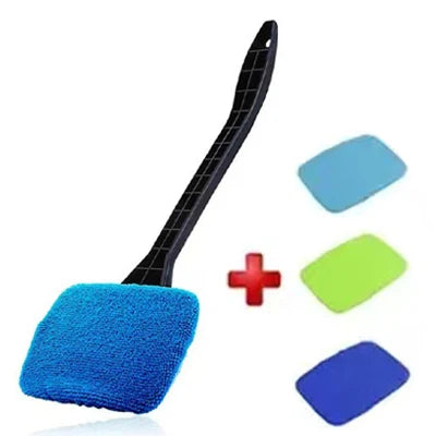 Car Windshield Cleaning Brush Kit with Microfiber Bonnet detail view