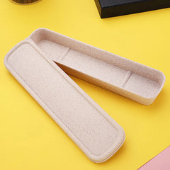 Portable Tableware Storage Box | Multicolor Cutlery Case for Travel and Home close-up view
