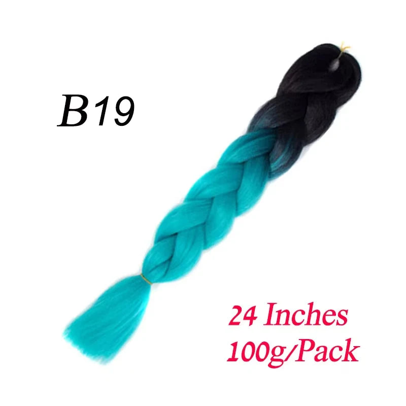 Lihui Pre Stretched Jumbo Braid Hair Extensions 24 inch | Kanekalon Synthetic Hair for African Braids