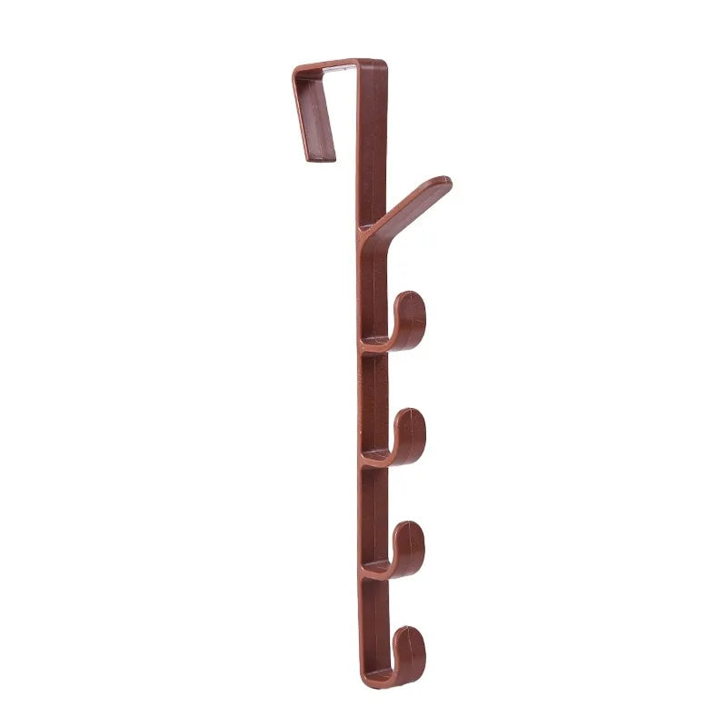 Home Organizer Rack Hook Behind the Door Clothes Coat Hat Towel Hanger Bedroom Bathroo close-up view