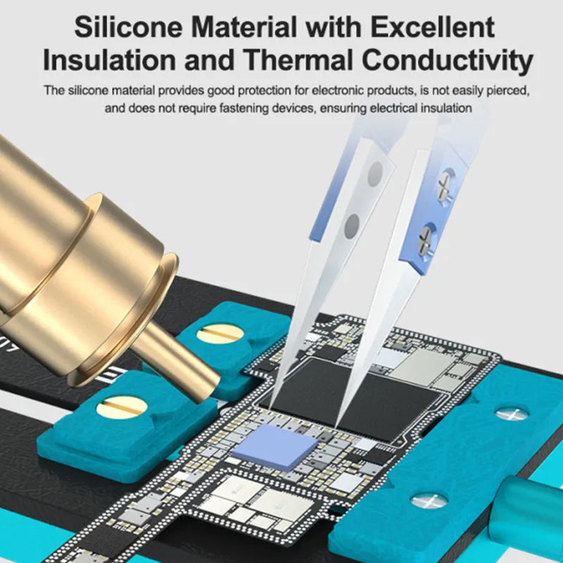 RELIFE RL-098 100PCS Pre-cut Thermal Pads for IC Chip | High Conductivity Silicone She close-up view