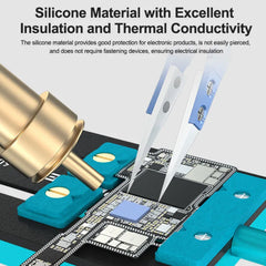 RELIFE RL-098 100PCS Pre-cut Thermal Pads for IC Chip | High Thermal Conductivity Sili close-up view