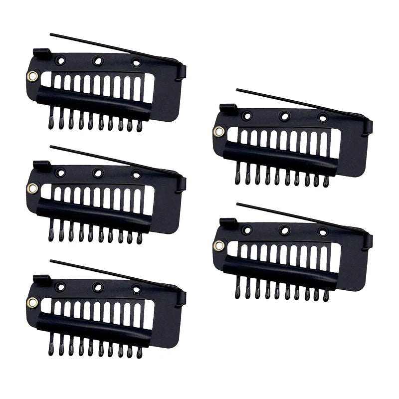 1/5 Pcs With Safety Pin 10-Teeth Strong Chunni Grip Hair Clip Comb Setting Grip Clips close-up view