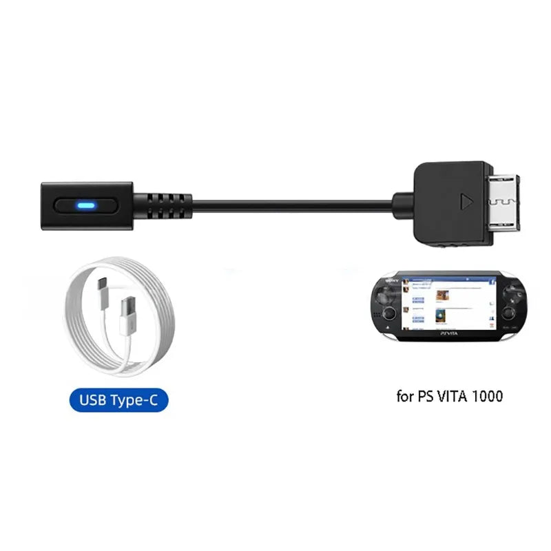 for PS Vita 1000 PD Charging Adapter USB C Female Plug Converter Power Supply Cord wit close-up view