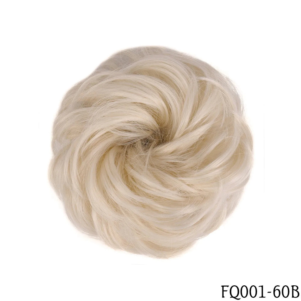 Synthetic Messy Hair Bun Chignon Scrunchies Fake Hair Band Braid Elastic Hairpiece Ta alternate view