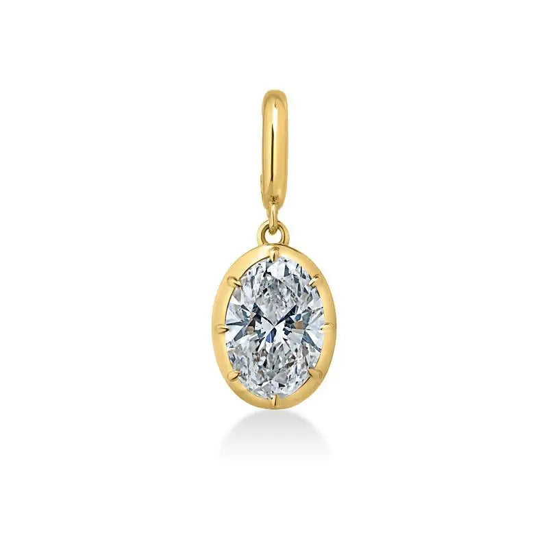 Minimalist Women's Geometric White Zircon Necklace Thin Bead Chain Pendant Non-fadi additional angle