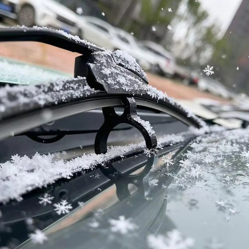 2Pcs Car Wiper Anti Freeze Bracket Wiper Snow Defence Protective Rack Winter Anti Slip close-up view