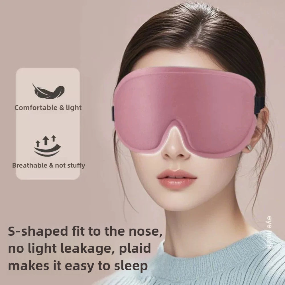 Travel 3D Sleeping Mask | Blockout Light Sleep Aid with Memory Foam close-up view