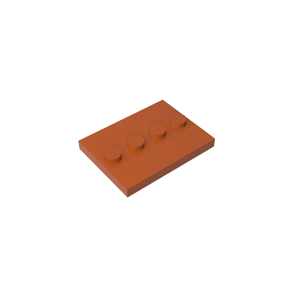 Gobricks GDS-980 Tile, Modified 3 x 4 with 4 Studs in Center | Compatible Building additional angle