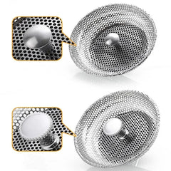 Waste Plug Kitchen Sink Strainer Replacement Basin Drain Filter Stainless Steel Shower close-up view