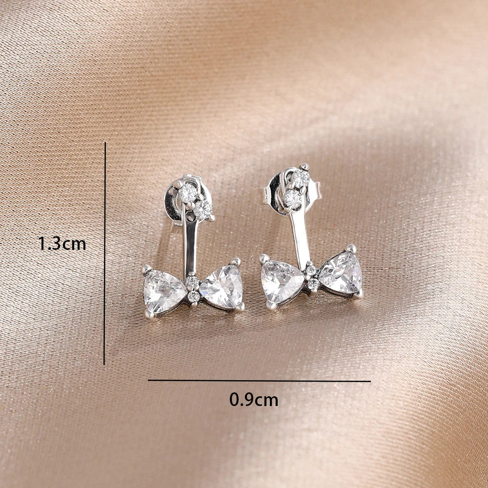 2026 New Hot Sale Blue Zircon Earrings for Women with European and American Style Fas lifestyle view