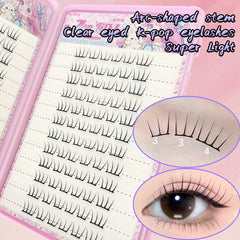 Self Adhesive False Eyelashes No Glue Needed | K-pop 2.0 Style Natural Long Cluster L alternate view