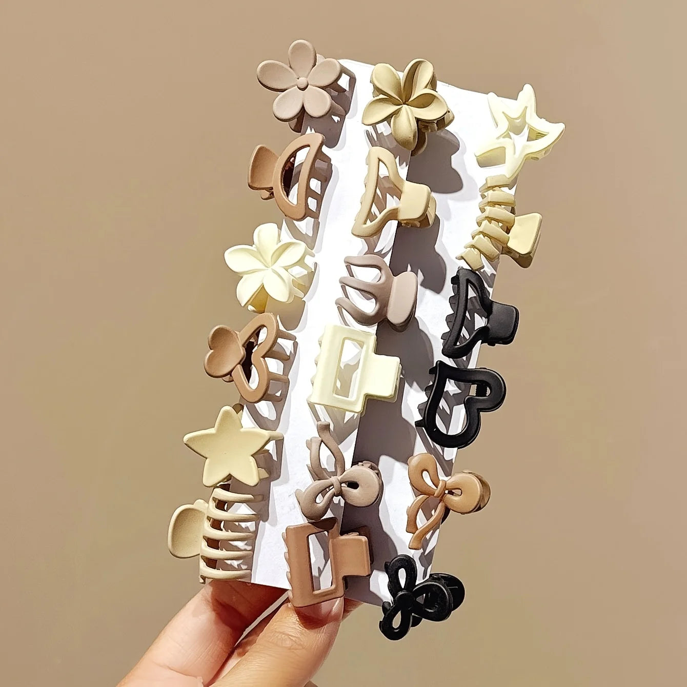 Beige Hair Pins 5-30pcs, Non-Slip Small Hair Clips for Women, Mixed Pack for Fine Hair Gift Idea
