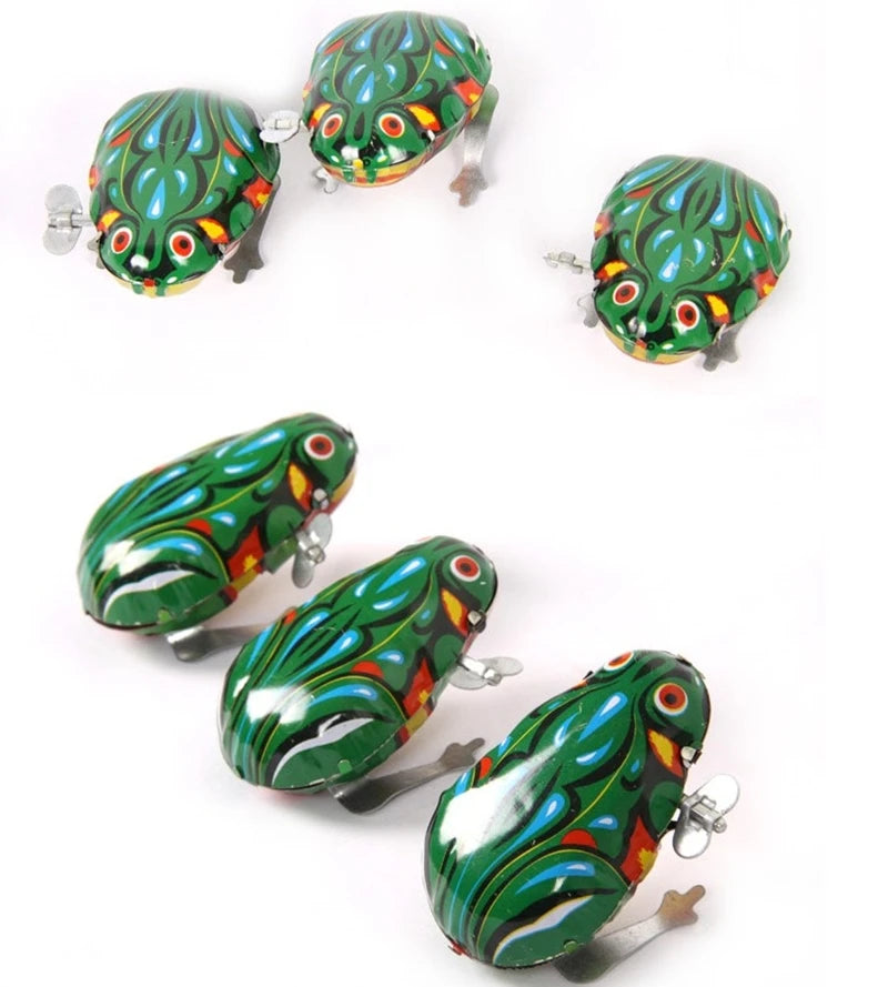 Classic Tin Wind-Up Jumping Iron Frog Toy Action Figure Ideal Classic Wind-Up Toys Perfe detail view