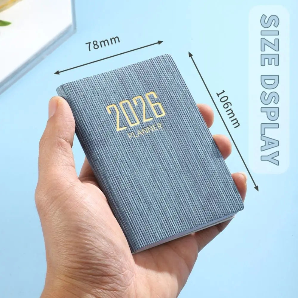 Portable A7 2026 Agenda Book – Pocket Weekly Planner with Calendar