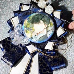 Ribbon Cosplay Ita Bags Rosette Protection Flower Pin Holder Badge Base Accessoriesray I detail view