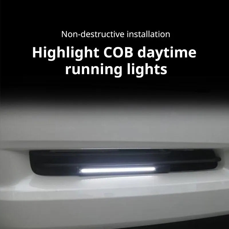2pcs 17cm Universal Waterproof Daytime Running Lights | COB Fog Lamp Strip Lights lifestyle view