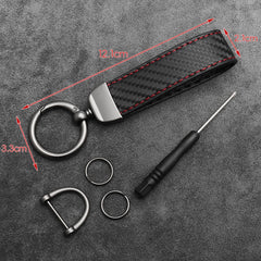 Carbon Fiber Car Key Chain Buckle Key Ring detail view