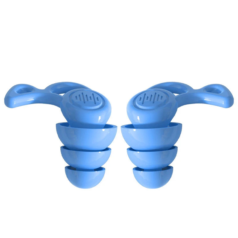 1Pair Soft-Silicone 3-Layer Reusable Ear Plugs | High-Efficiency Noise Reduction for lifestyle view