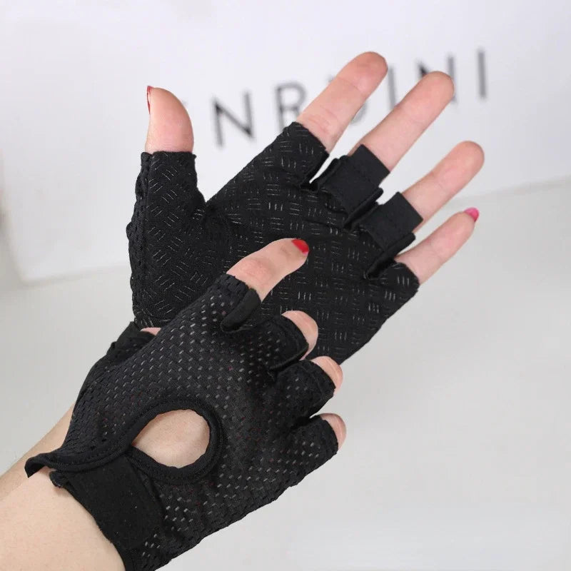 Fingerless Gym Gloves | Breathable Weightlifting Gloves with Gel Pads for Men and Wom alternate view