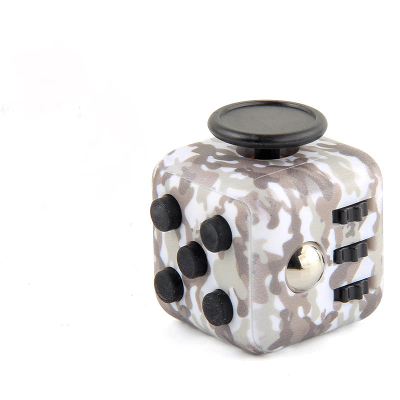 Fidget Dice Stress Relief Toy | Anxiety Relief Fingertip Decompression Cube close-up view