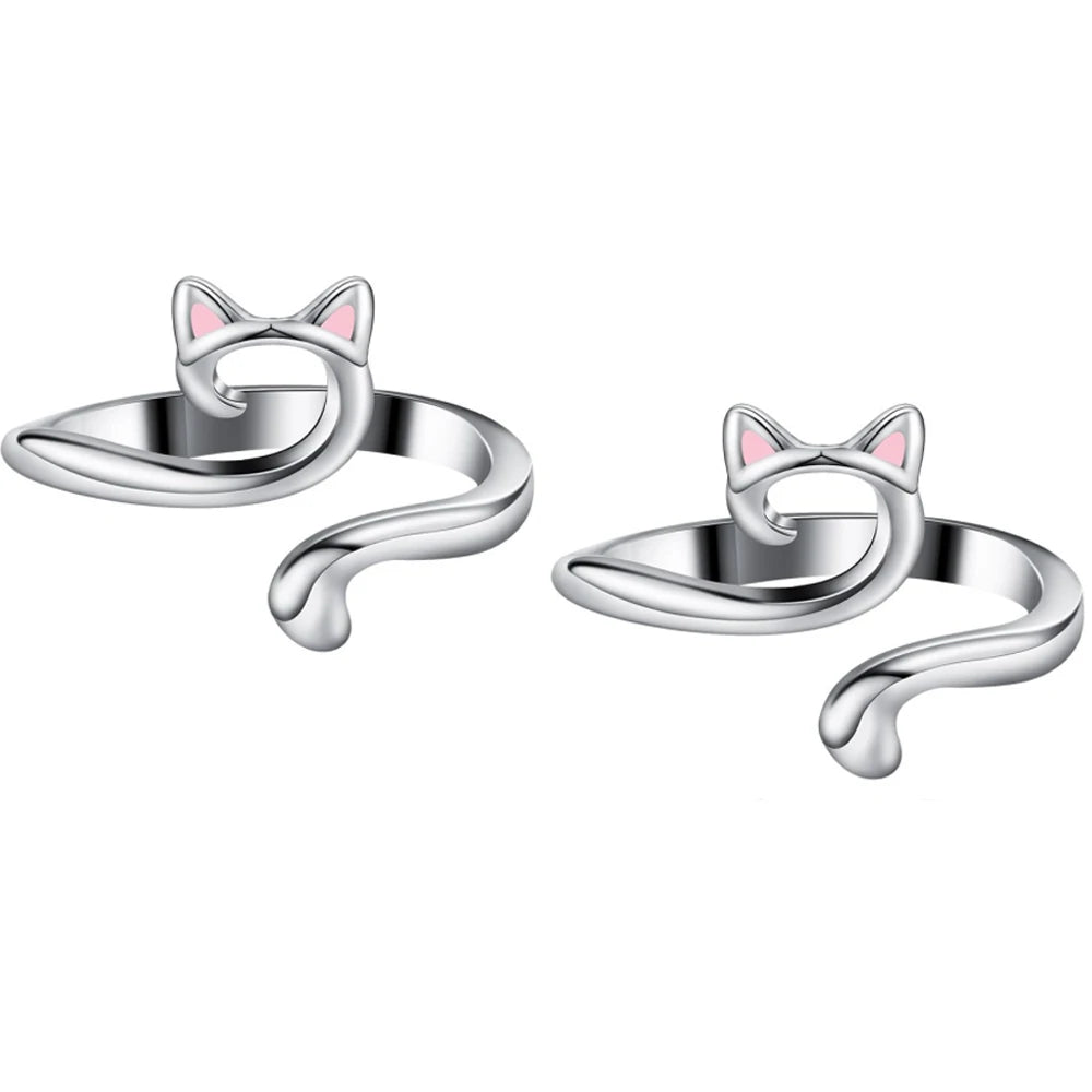 2pcs Adjustable Knitting Crochet Loop Ring Knittied Yarn Guide Finger Faster Holder T lifestyle view