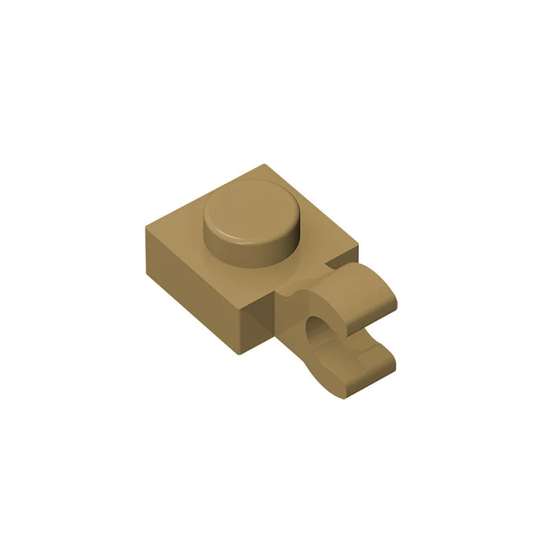 PLATE 1X1 W/HOLDER VERTICAL Building Block | Compatible with Lego 6019 61252 close-up view