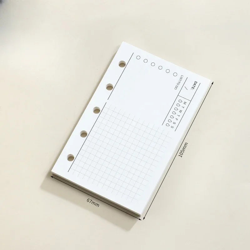 M5 Loose Leaf Notebook Refill Spiral Binder Inner Page Grid Blank Line Diary Agenda P alternate view